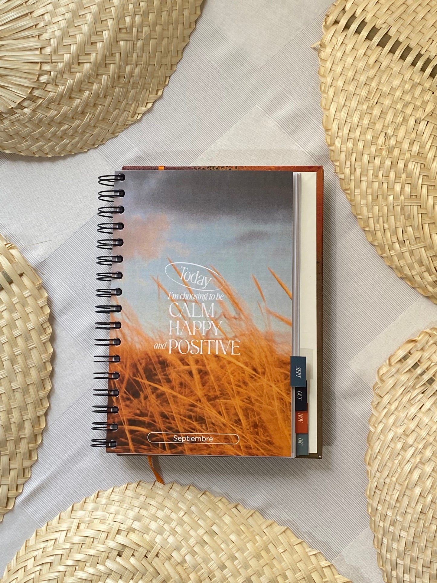 Agenda flores naranja